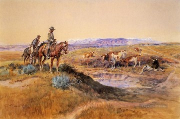 西部アメリカ人のチャールズ・マリオン・ラッセルの研究 Oil Paintings